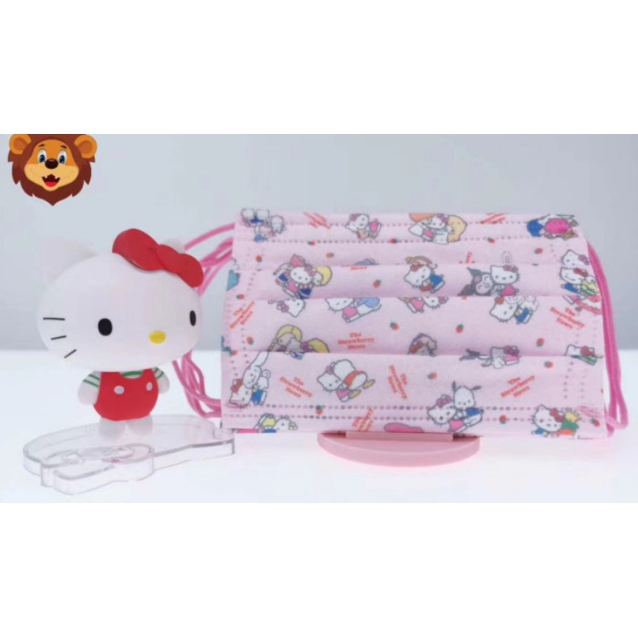 FM1002 WISDOM GRACE Kid Disposable Cartoon Design Kids 3 Ply FaceMask BFE99 PFE99 Premium Ear-Loop 50pcs Hello Kitty 2